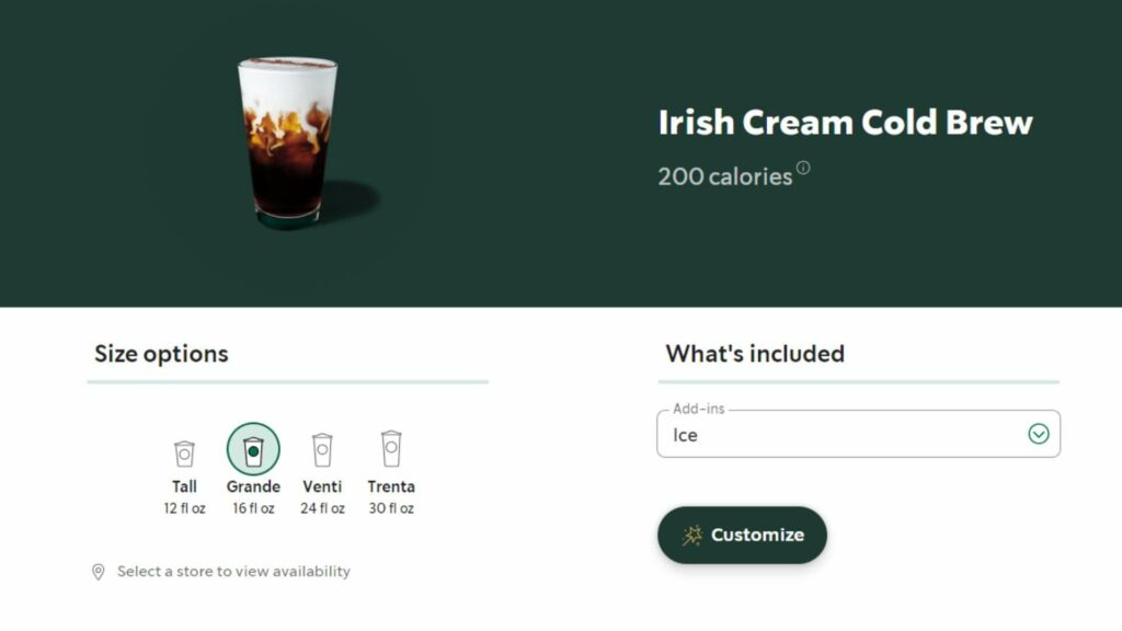 아이리쉬 크림 콜드 브루 Irish Cream Cold Brew