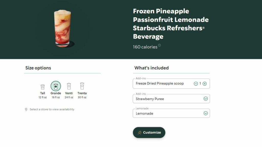 프로즌 파인애플 패션후르츠 레모네이드 리프레셔 Frozen Pineapple Passionfruit Lemonade Starbucks Refreshers